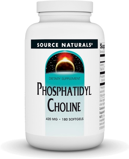 [BRSWIYT3BEABYH3I] Source Naturals Phosphatidyl Choline, in Lecithin 420 mg Dietary Supplement - 180 Softgels