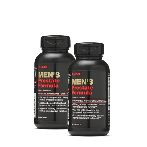 [BRSWGHQKOIMGEFLD] GNC Men's Prostate Formula, Twin Pack, 60 Softgels per Bottle, Supports Normal Reproductive Function