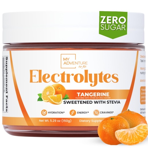 [BRSRO2QDB4IR62Q6] Zero Sugar - Tangerine Electrolytes прах - Освежаваща Хидратация - Кофеин Безплатна енергия с всички естествени съставки - Веган, Кето и Палео - Без захар Електролити Хидратиращ коктейл - 30 Сервиз