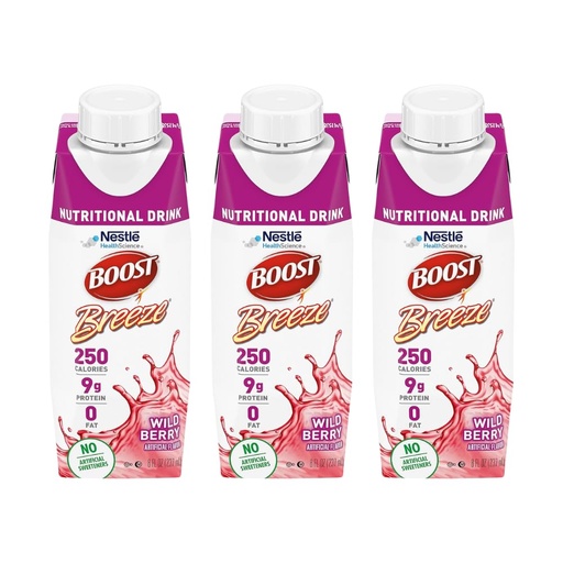 [BRSWYFT7C5YGECY4] Boost Breeze Nutricional Bebida Wildberry, 8 Fl Oz (Pacote de 3)