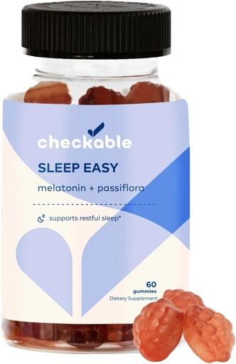[BRSW2ED5A4CRODL3] Checkable® Melatonin Gummy - 60 Count - Melatonin, Passiflora, and Vitamin B6