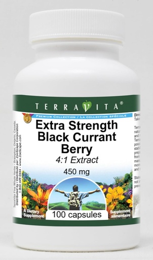 [BRSWGZADCAORECI7] Extra Strength Black Currant Berry 4:1 Extract - 450 mg (100 Capsules, ZIN: 514114) - 2 Pack