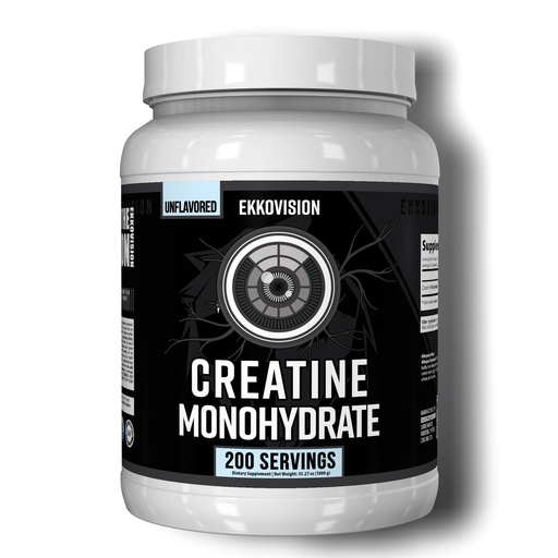 [BRSRAAYPPJ4BAHLL] Ekkovision Creatine Monohydrate Powder, Micronized, Unflavored, Pre Workout & Post Workout Supplement for Men and Women, Energy Support, Easy to Mix in Shakes, Smoothies & Beverages, 200 Servings