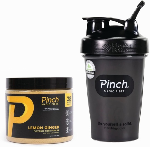 [BRSRABT6CUFAKHTZ] Pinch Magic Fiber " Shaker Combo ← Prebiotic Psyllium Husk Fiber for Digestive Health, Keto, Vegan, Low Sugar ← BPA-Free Shaker for Smooth Mixing, Travel-Friendly, Dishwasher Safe TEN 28-Day Supply