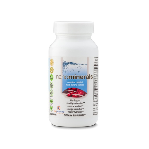 [BRSWG2QROEHQGA3H] Biopharma Scientific NanoMinerals | Complete Chelated Multi-Mineral Capsules | Calcium, Magnesium, Zinc, Iron, Potassium, Copper, Chromium & More | 30 Servings