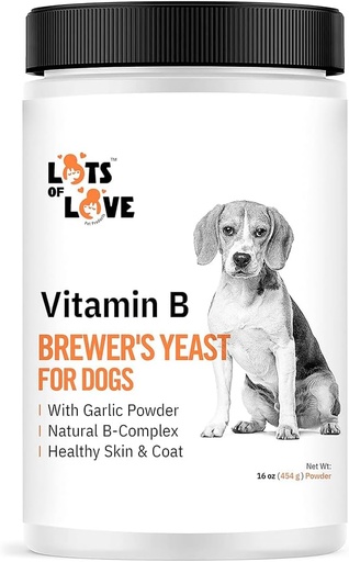 [BRSRMCQCOINWMD3O] Brewer's Yeast Powder for Dogs - Garlic Flavoring, Vitamin B, Natural B-Complex, Niacin & Healthy Skin & Coat (1 Pound)