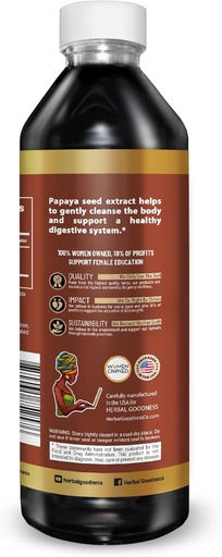[BRSRMEIRO4NAKDI3] Herbal Goodness Body Detox Liquid 12oz - Natural Detox Drink & Colon Cleanser for Digestive Health, Immunity Boost, Gut Support, and Toxin Removal - Made in USA