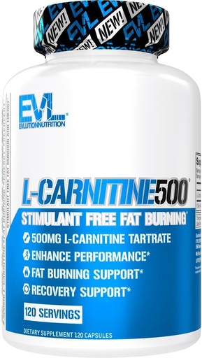 [BRSWGYI3OIARGADF] EVL L- Carnitin dodatek pro podporu hubnutí - L karnitin 500mg dietní pilulky pro hubnutí Lean růst svalů a spalování tuků podpora stimulant zdarma L Tartate - 120 Služební