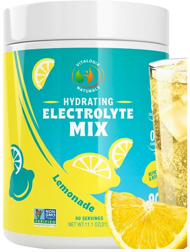 [BRSWGCAYARYRAGQ2] Electrolyte Powder – Zero Sugar Lemon Hydration Mix | 90 Servings | Keto, Vegan, Gluten-Free | Natural Electrolytes for Muscle Recovery, Energy & Immune Support | Electrolyte Drink for Women