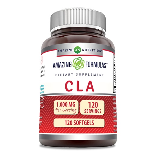 [BRSRM2YBCMCB6FDO] Amazing Formulas CLA Amino Acid Supplement | 1000 Mg per Serving | Softgels | Non-GMO | Gluten-Free | Made in USA (1 Pack, 240 Count)