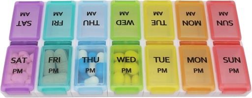[BRSROH3QPMBWYYLX] 7 Day Weekly Pill AM PM Korraldaja, ShysTech Suured Pillid Kapslid Pillid / Vitamiin / Lisandid / Ravimid (eraldatav, väike mitmevärviline)