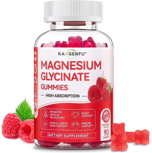 [BRSRAGAFCVYBQAL5] Paras Magnesium Glycinate Gummies-300mg,Glycinate Magnesium Supplement naisille, korkea imeytyminen Magnesium vitamiinit Gummy (60) Vegan Cont, Leikkattavuus ja yhteinen terveys täydentää