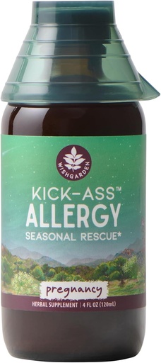 [BRSWYZYPCEFA2EQU] WishGarden Herbs Kick-Ass Allergy for Pregnancy - Plant-Based Herbal Allergy Supplement w/Nettle Leaf, Echinacea & Yerba Santa, Safely Supports Healthy Histamine Response to Seasonal Irritants, 4oz