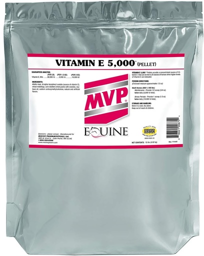 [BRSWYZAZAADQODTX] MVP Vitamin E 5,000 (15lb) Pelleted Vitamin E for Horses…