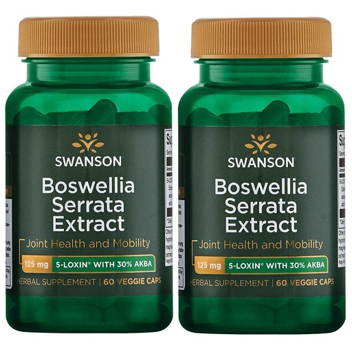 [BRSWGFD3CF5RYFLB] Swanson Boswellia Serrata Extract 125 mg 60 Veg Caps 2 Pack
