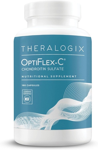 [BRSWYCQQAF7QGDLO] Theralogix OptiFlex-C Chondroitin Sulfate - 90-Day Supply - Chondroitin Capsules - Support Healthy Joint Function and Mobility - Joint Support Supplement for Women & Men - NSF Certified - 180 Capsules