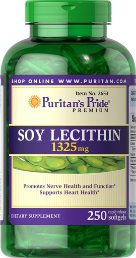 [BRSWIZQ3OV5AE2Y7] Puritan's Pride Soy Lecithin 1325 mg, Heart Support, 250 Count, Naturulse Ad 410