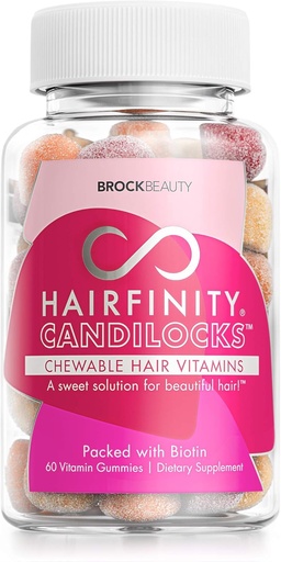 [BRSWGZICPIPRQDIU] Hairfinity Candilocks Chewable Hair Vitamins - Gummies Scientifically formulated with Biotin, Inositol, and Choline for Longer, Stronger Hair Growth (60 Vegetarian Gummies)