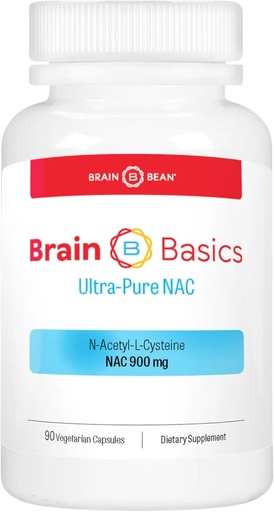 [BRSWGA3YA4PR4HQZ] Brain Basics Ultra NAC | Glutathione Precursor, Optimize Neurological and Liver Health and Immune Support | 90 Zerbitzu