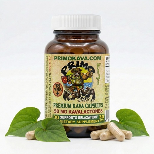 [BRSRAHALCMCQ4GQ2] Kava Capsules 1500mg | Authentic Kava Kava from Fiji | Fast Acting Kava Extract | 1500mg of Kavalactones | Adaptogenic Experience | Certified 3rd Party Testing