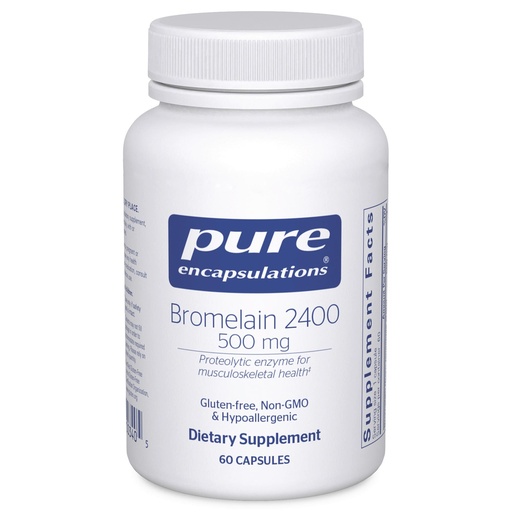 [BRSWIZD5CFYQYGQ5] Pure Encapsulations Bromelain 2400 500 mg - for Digestive Support & Musculoskeletal Health - Supports Joints & Muscle Recovery* - Proteolytic Enzymes - Vegan - 60 Capsules