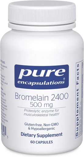 [BRSWIZD5CFYQYGQ5] Pure Encapsulations Bromelain 2400 500 mg - for Digestive Support & Musculoskeletal Health - Supports Joints & Muscle Recovery* - Proteolytic Enzymes - Vegan - 60 Capsules