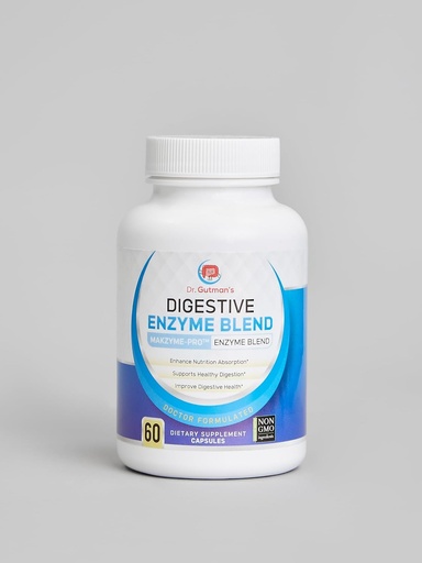 [BRSRMBT6B5YG2H3G] Dr. Gutman's Digestive Enzyme & Probiotic Synbiotic, 60 Veggie Caps - All-Natural Digestive Health Support with Bromelain, Papain, Lipase, Lactase & Galactosidase, for Enhanced Nutrient Absorption