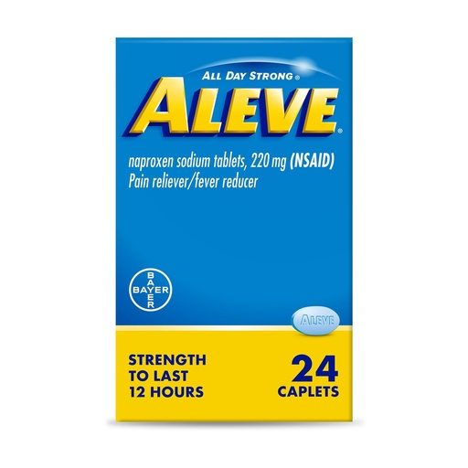 [BRSW22YRDEBGYEYZ] Aleve Pain Relief Naproxen Sodium Caplets ‐ 24 Count