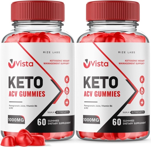 [BRSROGLRCMGWYGTV] rize labs (Pack of 2 Vista Keto ACV Gummies for Advanced Weight Loss, VistaKeto Supplement, Maximum Strength Gomitas, Advanced Formula Reviews (120 Gummies)