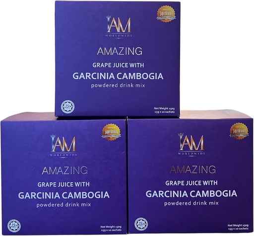 [BRSROZYLBAFRYYDB] Garcinia Cambogia | Amazing Grape Juice Drink | 3 boxes