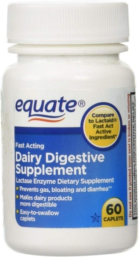 [BRSWIZITBMIAMDDY] Equate Quick Action Dairy Digestive Supplement, 60ct