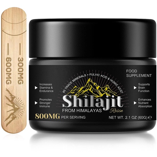[BRSRAYDQOQOREA3V] Shilajit Pure Himalayan Resin,Pure Shilajit with 85+ Trace Minerals & Fulvic Acid for Energy and Immune of Men and Women 2.1 OZ (4 Months Supply)