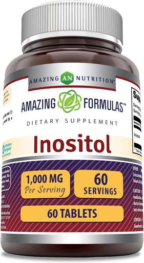 [BRSRAEI6CUBBGHYY] Verbazingwekkende Formules Inositol 1000mg Supplement 