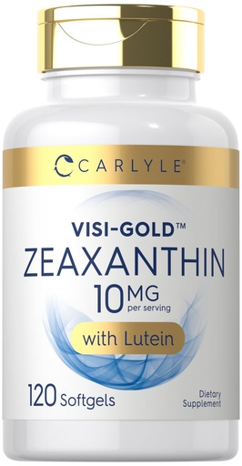 [BRSWGCQCCUBBQFDB] Carlyle Zeaxanthin 10mg | 120 Softgels | Eye Health Support with Lutein | Non-GMO, Gluten Free Supplement