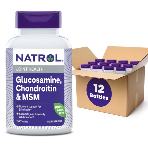 [BRSRMAL6OAPGGCDK] Natrol Glucosamine Chondroitin and MSM Tablets, 150-Count (Pack of 12