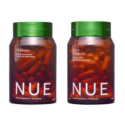 [BRSROHDRBYGWCH33] The Nue Co. (Debloat + (Prebiotic + Probiotic) Gut Health Supplements Regimen