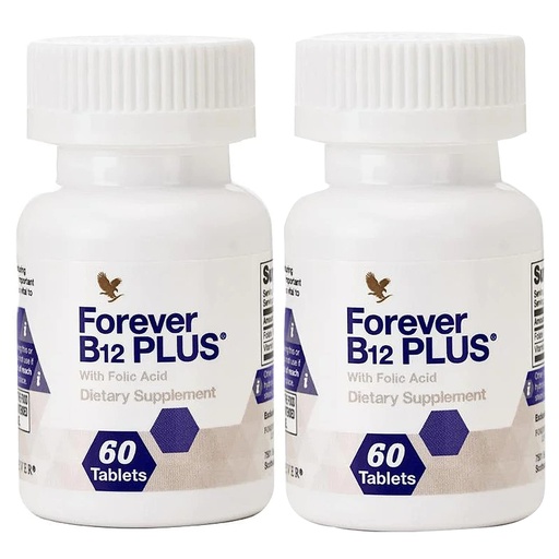 [BRSWYZAEOR5AIYIY] Forever Living - B12 Plus - Essential B Vitamins for Energy, Immune Support and Red Blood Cell Health - Vegan, Vegetarian and Gluten-Free - 120 Tablets
