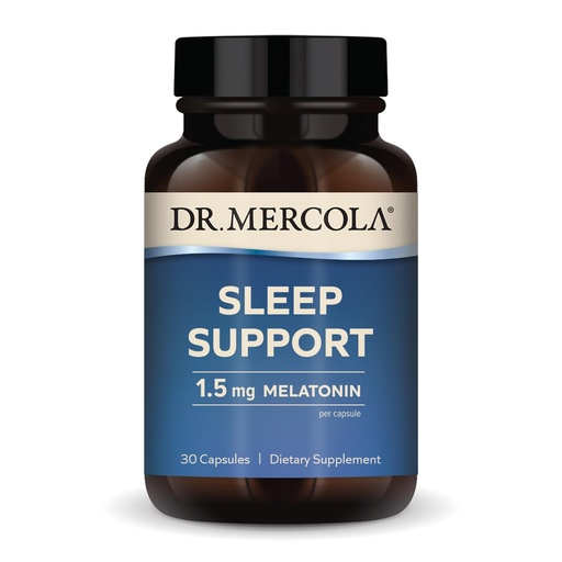 [BRSROGQCAV4GO2TO] Dr. Mercola Sleep Support with Melatonin - Supports Restful Sleep & Relaxation - Melatonin with L-Theanine, 5-HTP, GABA - 30 Capsules - 1.5 mg