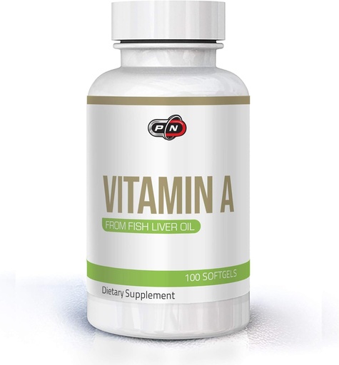 [BRSWGGL6AQOWKHI3] Pure Nutrition Vitamin A 10000 iu 3000 mcg|from Natural Fish Liver Oil 100 Sofgels|Support Healthy Immune System Bones and Vision|None GMO Premium Quality Retinyl Palmitate Capsules Supplement
