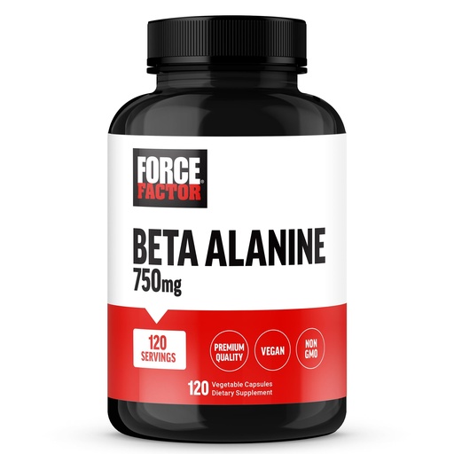 [BRSROAQFOJ6GYCA7] Force Factor Beta Alanine Capsules, Beta-Alanine Endurance Supplement to Boost Performance & Reduce Fatigue, Clinical Dose, Premium Quality, Vegan, Non-GMO, 120 Capsules