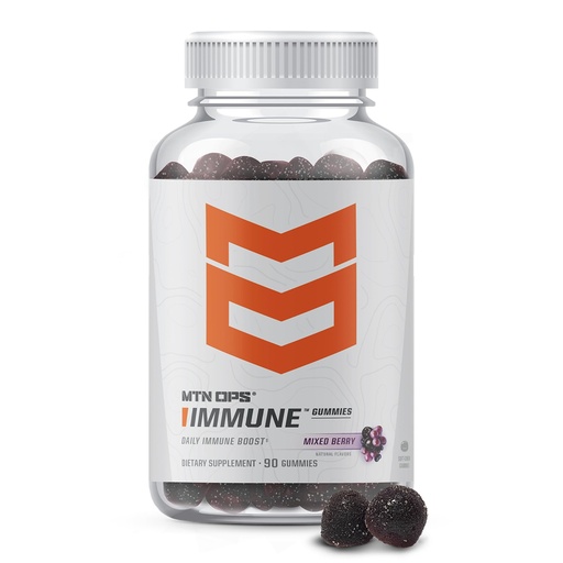 [BRSROGQRBANWC3Y3] MTN OPS Immune Support Gummies with Elderberry, Mixed Berry | Elderberry Gummies, Daily Immune Support, Mixed Berry Flavor, Gluten Free