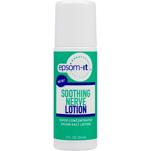 [BRSROYLYBYPQI3LG] Epsom-It Soothing Nerve Lotion - Roll On Epsom Salt Magnesium Lotion, Topical Magnesium Cream with Capsaicin & Arnica for Tired Muscles and Sleep, 3oz