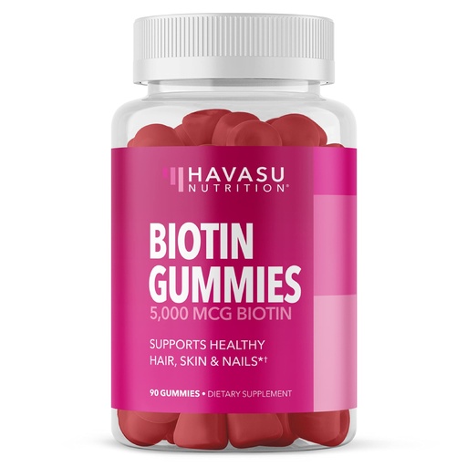 [BRSWGFQ7CEDROAD6] 5000mcg Biotin Gummies for Hair, Skin and Nails - Vegan Supplement for Women and Men - GLP-1 Nutritional Support to Promote Lucious Locks and Radiant Skin - Vitamin B7 - Strawberry Flavor, 90 count
