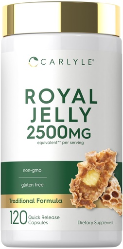 [BRSWYCY3DIFGA2T4] Carlyle Royal Jelly Supplement | 120 Capsules | Traditional Herbal Formula | Non-GMO and Gluten Free