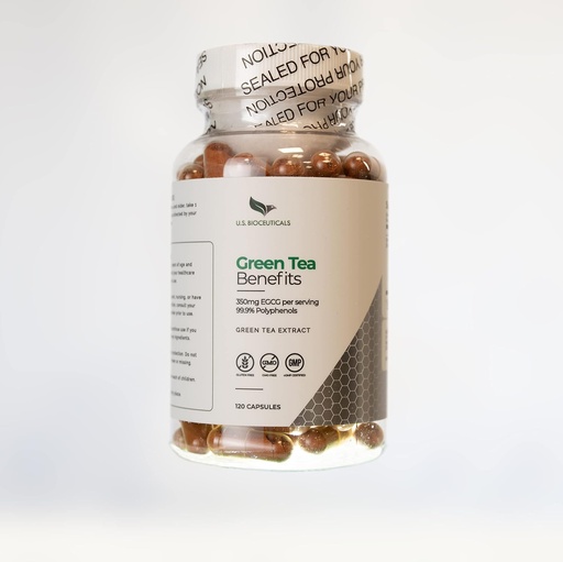 [BRSRMAIPO4GQGDQY] Green Tea Benefits - Over 350mg of EGCG Per Bottle - 99.9% Polyphenols - Supports Health - 120 Capsules Per Bottle