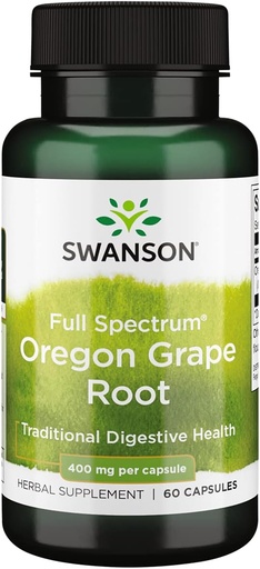 [BRSWIYLQOECACED4] Swanson Full Spectrum Oregon-Grape Root 400 Milligrams 60 Capsules