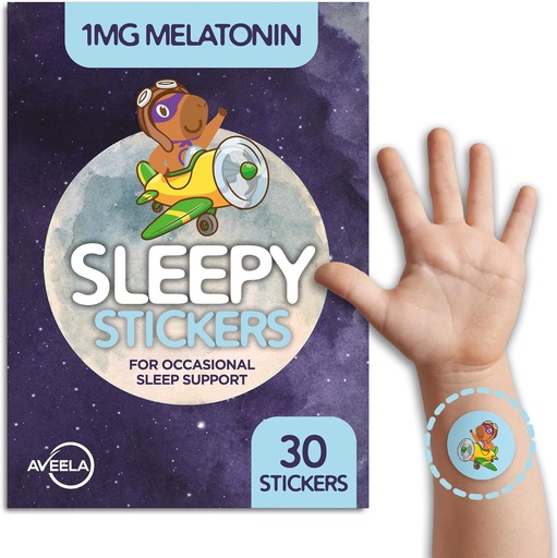 [BRSRMHD6CV7GGAAZ] AVEELA Sleep Patches for Kids with Melatonin | Natural Sleeping Aid | Calm and Relax Patch to Sleep Better | Toxin-Free Sleeping Device to Support Quality Sleep and Reduce Fatigue | Baby Sleep Aid