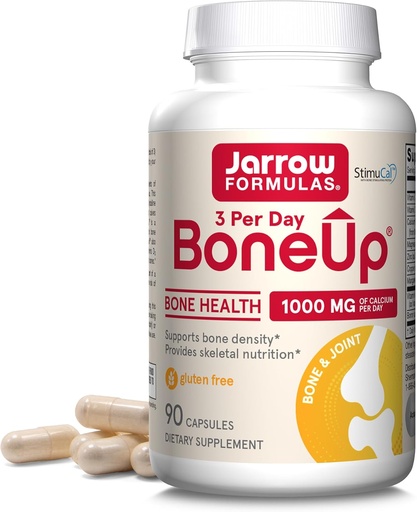 [BRSWI2QDAUABYCLE] Jarrow Formulas BoneUp Üç Gün Kemik Yoğunluğu ve Skeletal Beslenme için, D3, K2 ( MK-7) ve Kalsiyum, 90 Capsules, 30 Day Supply Supply