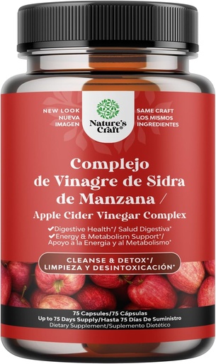 [BRSRMHAKOAMGO33V] Cápsulas de Vinagre de Sidra Manzana - para la Pérdida Peso ACV Suplemento Natural Quemagrasa Extra Potente Detox Puro para apoyar a la Digesión
