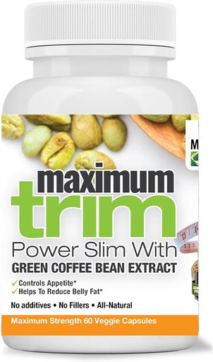 [BRSWIFIACRYAMYDU] Maximum Slim Most Effective Formulation MaximumTrim Garcinia CAMBOGIA with Green Coffee Bean Extract All Natural Weight Loss, Appetite Suppressant & Fat Burner - Month Supply